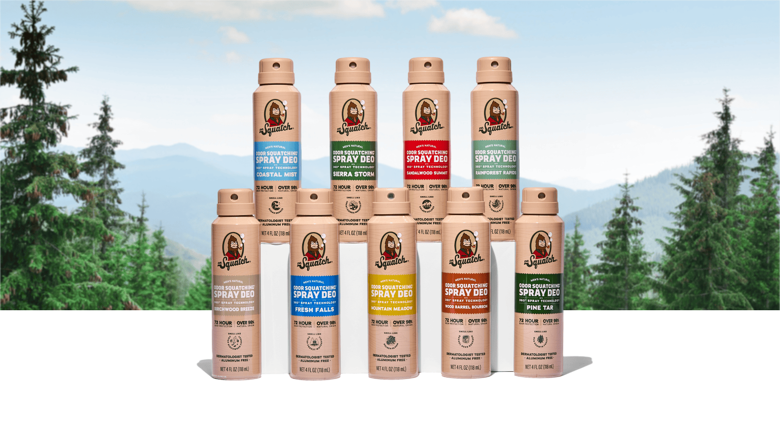 Spray Deodorant 4-Pack - Travel Outdoor Pick