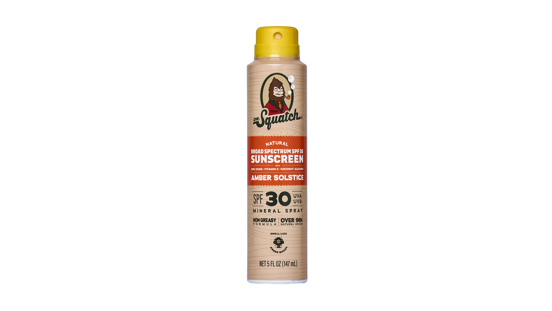 Dr. Squatch Spray Sunscreen | SPF 30 UVA/UVB Protection | Non-Greasy Mineral Sunscreen for Men - Beach Ready