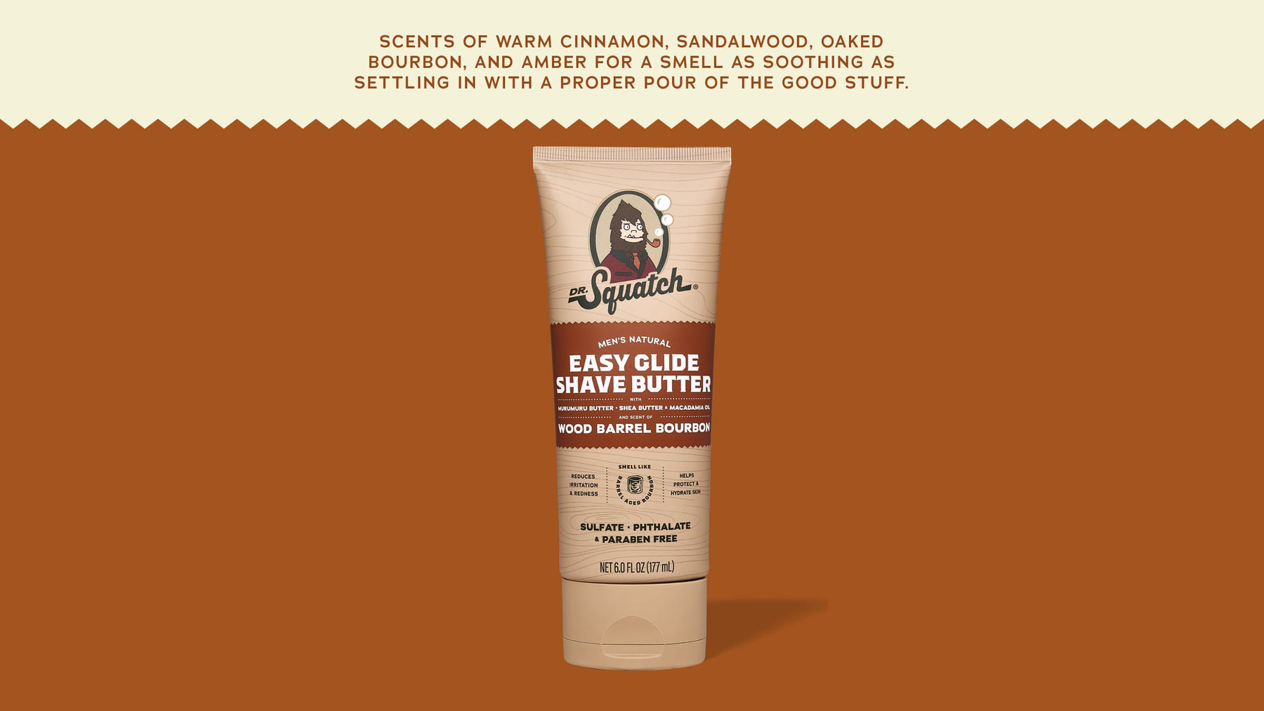 Easy Glide Shave Butter Wood Barrel Bourbon - Active Outdoor Lather
