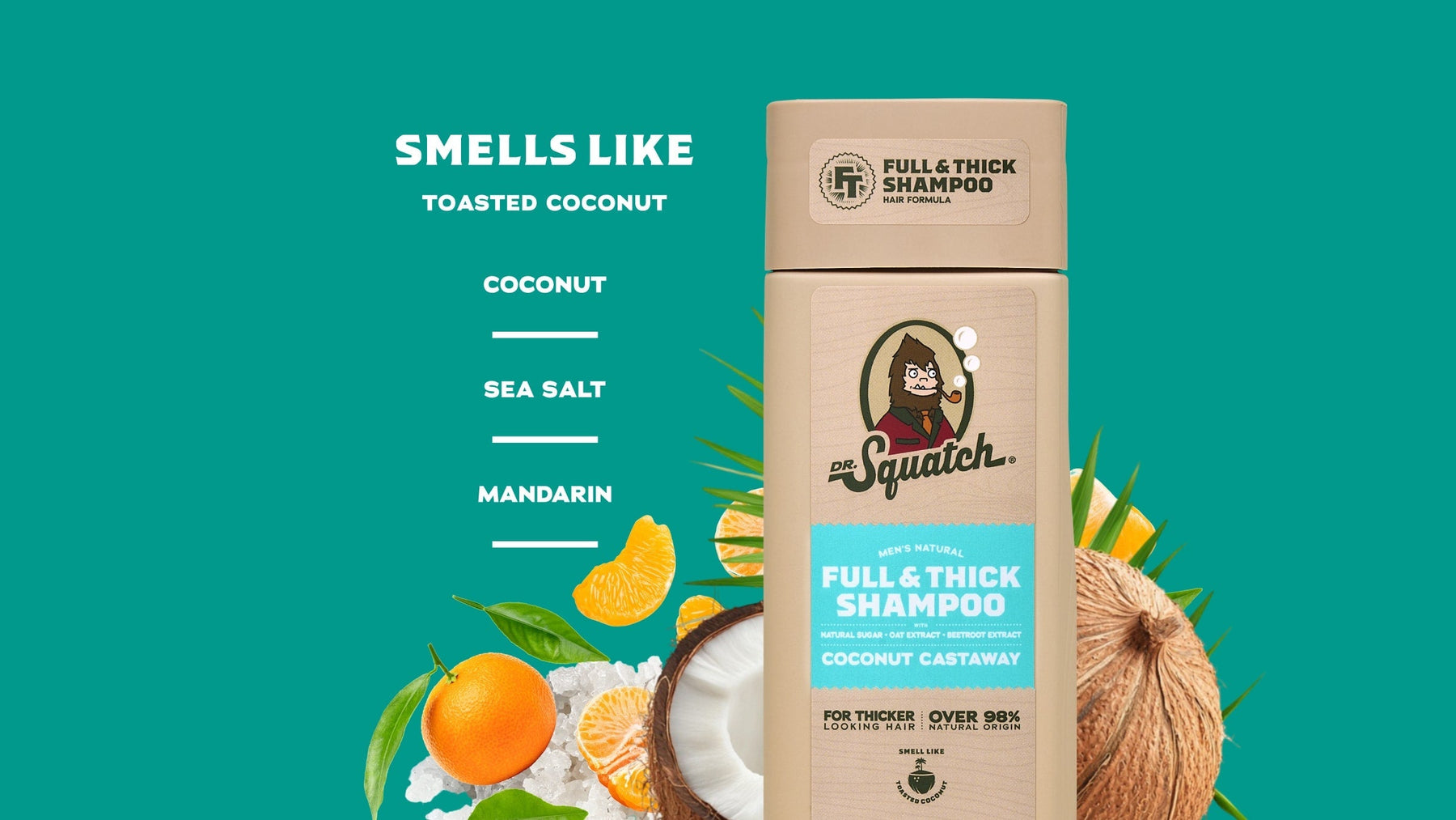 Dr. Squatch Hair Care Kit + Free Scalp Scrubber | Full & Thick Shampoo | Moisturizing Conditioner | Natural Products for Men - Daily Lineup