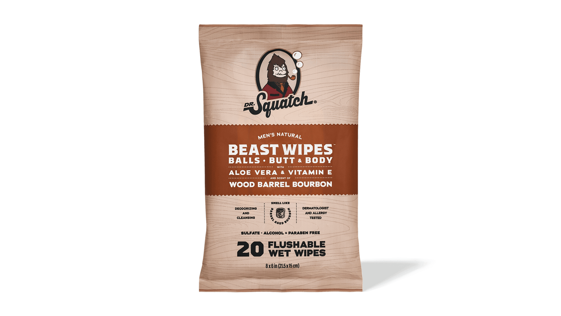 Wood Barrel Bourbon Wipes - Pocket Clean