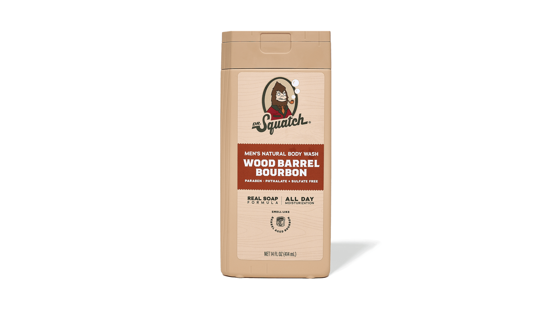 14 oz Wood Barrel Bourbon Body Wash - Daily Soft